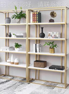 北欧金色铁多层置物架 简办约客厅室XJ-18091公隔断置地式收纳艺