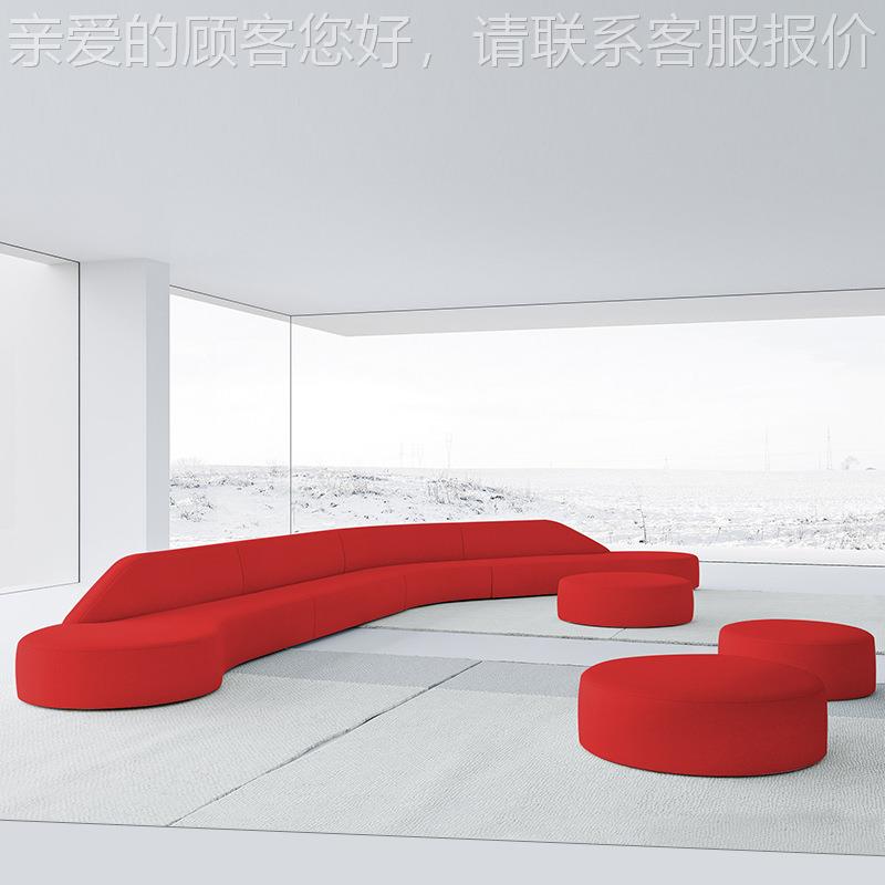 代办公沙发现茶几组合待洽创24意商务休闲会客休息区大堂接厅谈套