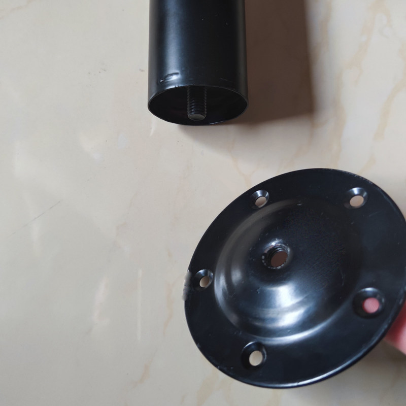 家用可拆卸可调节高度单桌腿餐台脚桌架拆装白色支架支撑柱吧