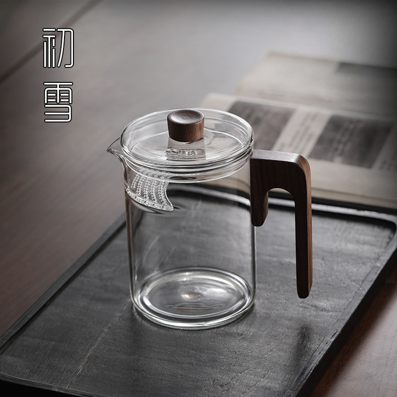 玻璃泡茶壶月牙过滤冲茶器高档家用泡绿茶专用茶具花茶沏茶公道杯