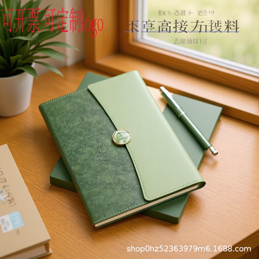 三折笔记本现货办公用品纯色创意PU软皮会议记事本 可印logo