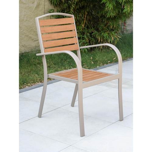 户外塑木单桌单椅伸缩长桌庭院花园休闲露天室外露台别墅防腐桌椅