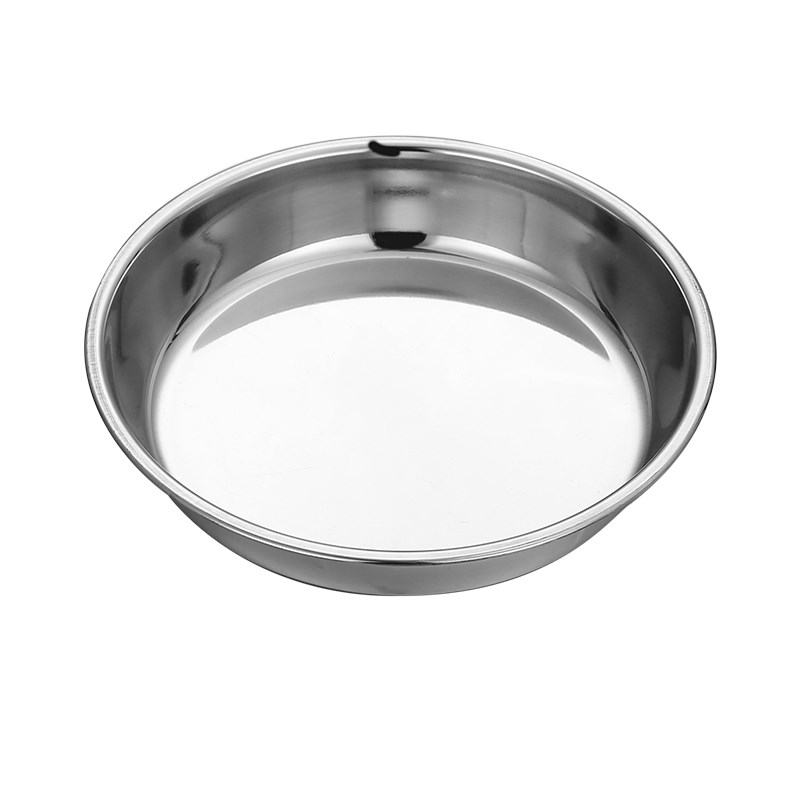 304不锈钢圆h盘特大号托平底盘凉皮锣锣糕盘蒸年糕盘饭盘平盘菜盘