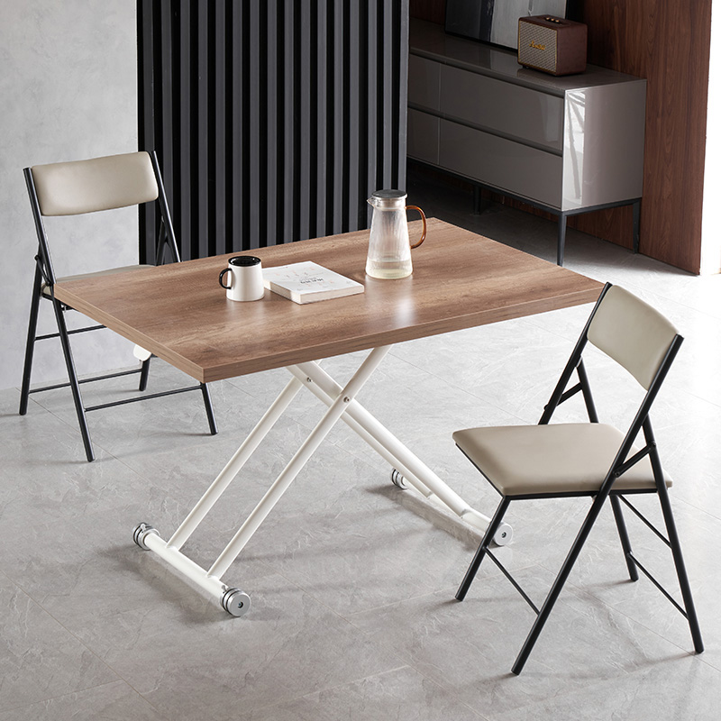 小户型日式折叠餐桌简易多功能家用E可移动升降两用长方形书桌饭