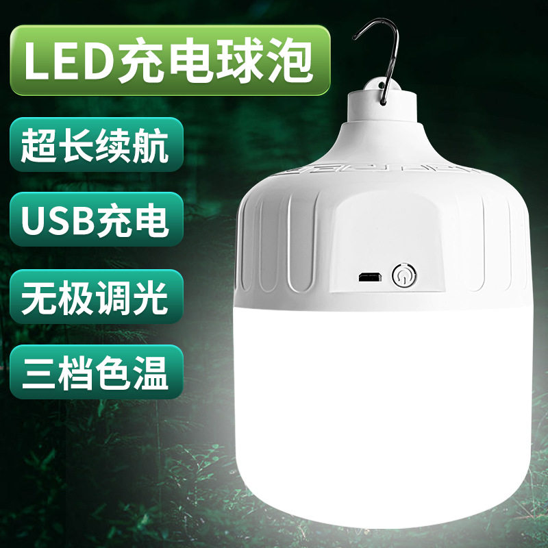 应急球泡灯停电应急家用夜市地摊户外露营usb充电led灯泡带挂钩