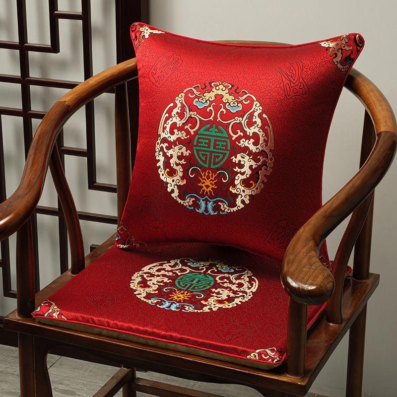 中式椅垫防滑红木沙发坐垫凳子乳胶座垫加厚海绵餐椅垫实木茶椅垫
