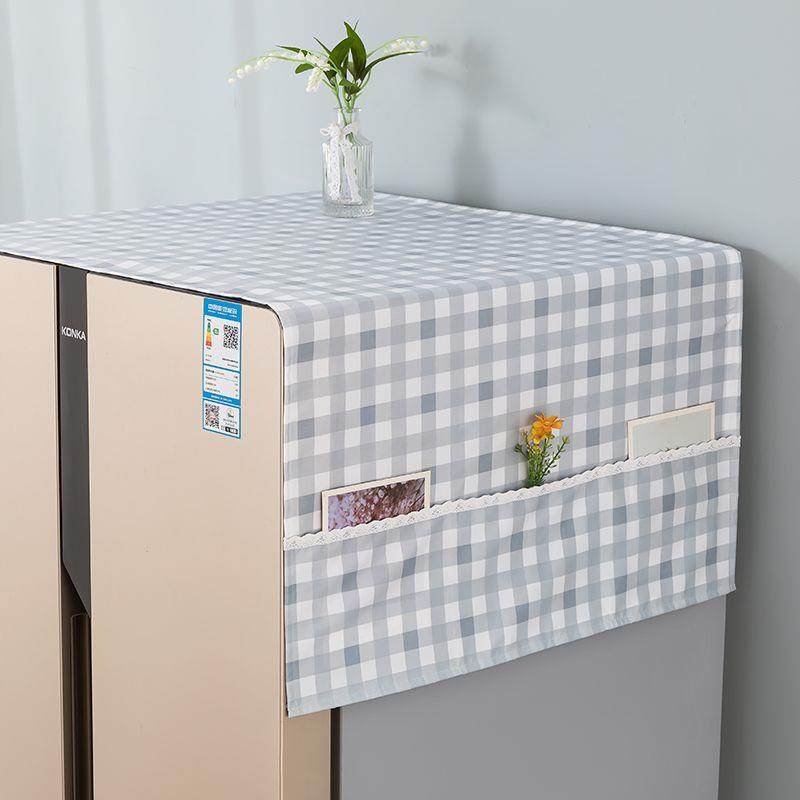 冰箱盖布双开门冰箱顶盖布现代简约田园冰箱防尘罩单门洗衣机盖布