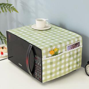 微波炉防尘罩防水防油家用微波炉盖罩通用防尘罩烤箱厨房遮尘布