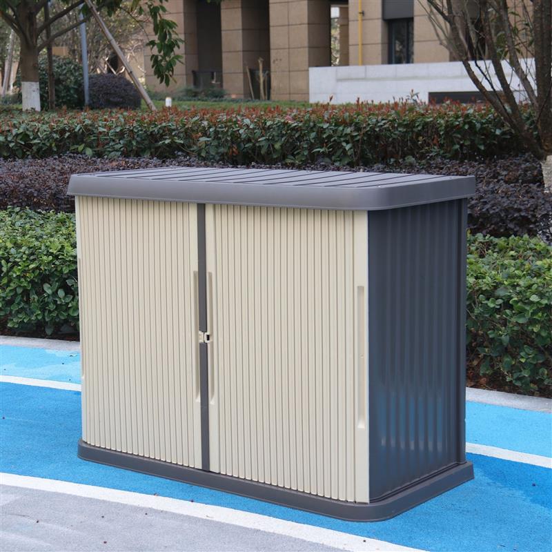 跨境户外大型工具箱水池存储容器甲板箱塑料花园推拉式收纳箱