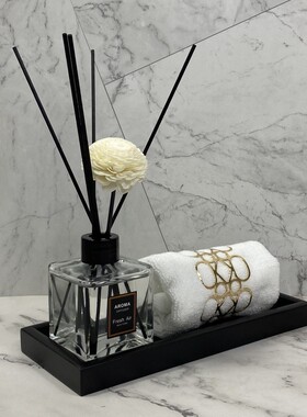 卫生间软装饰品摆件样板间家居瓷砖厂简约时尚浴室托盘香薰毛巾