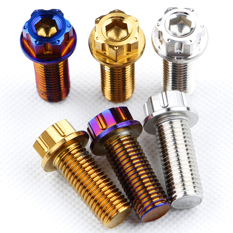 外内六角螺丝不锈钢304烧蓝 金色m1E0*25mm大鲍鱼卡钳紧固螺钉细