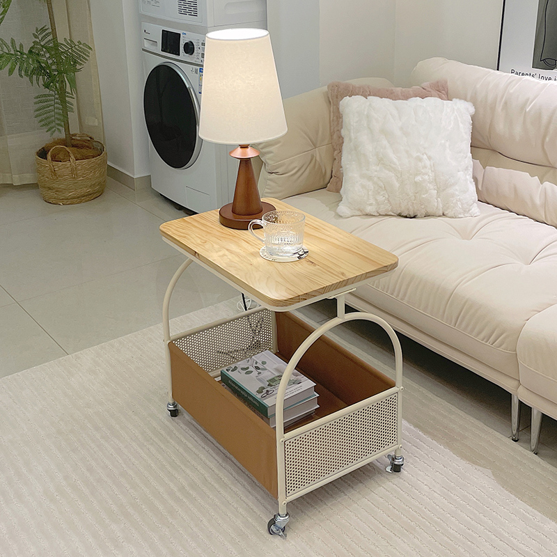 实木可移动沙发边几小茶几现代简约零食推车客厅小户型床头小桌子