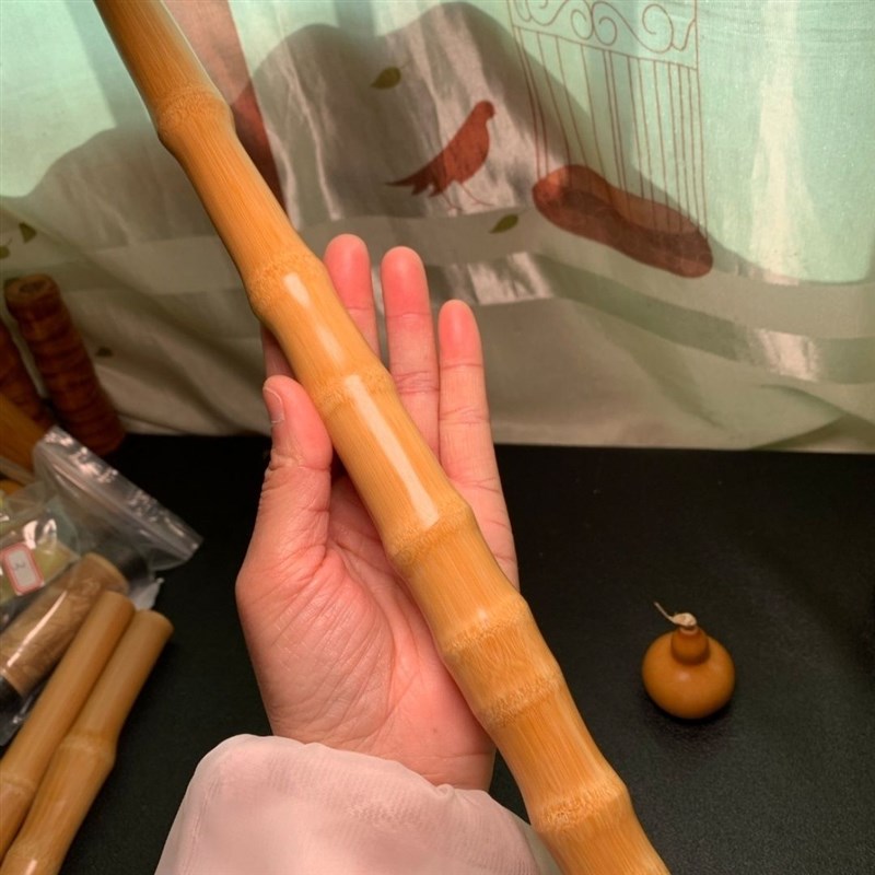 实心竹多节异形玉竹文玩竹长w杆手持棍高密精抛细磨玉竹把玩长款