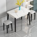 小户型可折叠式 岩板餐桌椅组合可伸缩轻奢实木家用吃饭桌子省空间