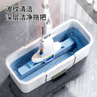 大号拖把桶长方形胶棉拖把平板拖布清洗单桶2022新款 手提清洁桶