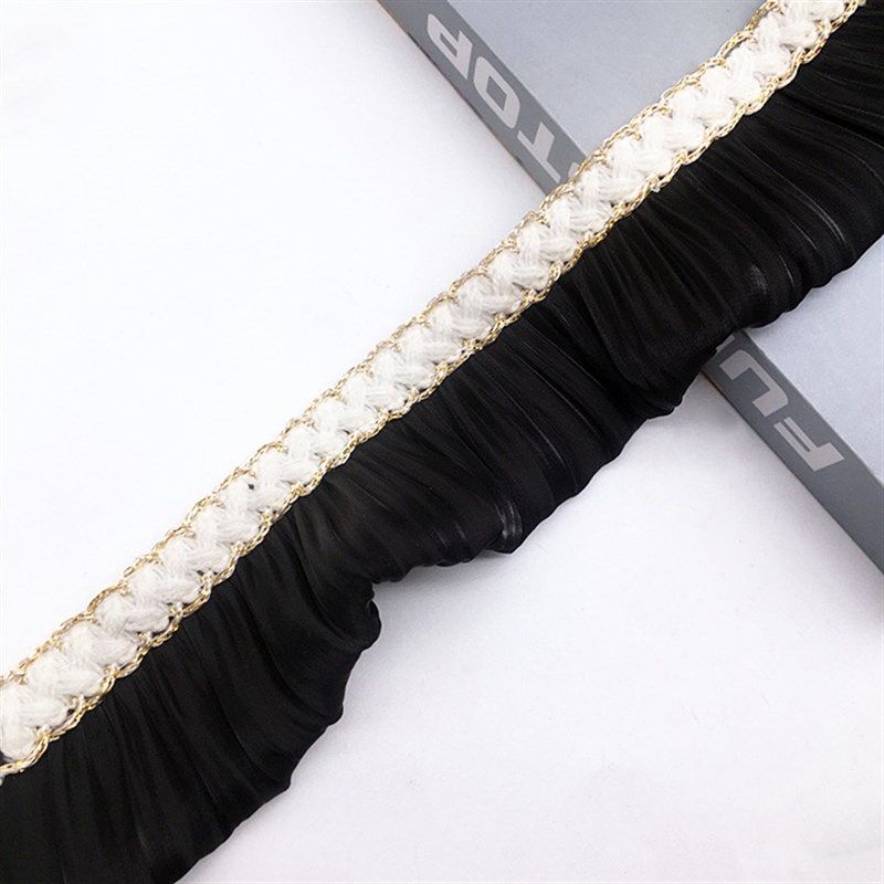 小蕾丝边拼接金丝雪纺纱花边辅料窗帘装饰立边织带边沙发抱枕镶边