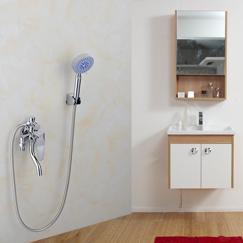 冷热水开关龙头带l下出水全铜太阳能电热水器混水阀 明装淋浴龙头