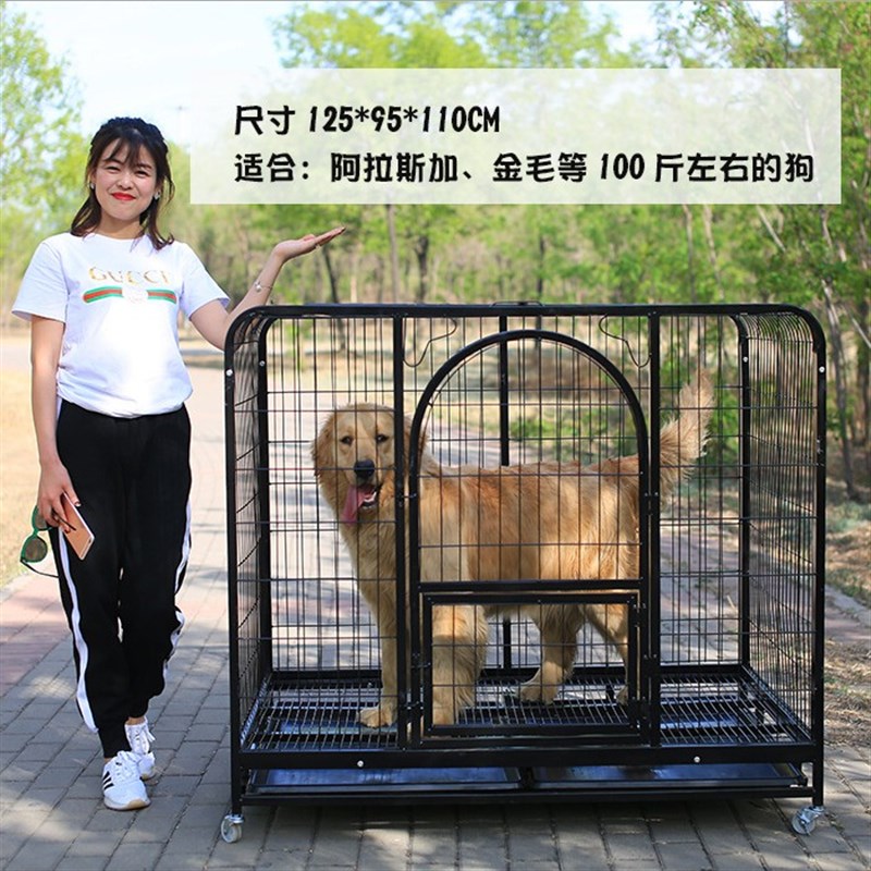 狗笼子中大型犬特大号超大加粗z加固加密室内外方管笼活物阿拉斯