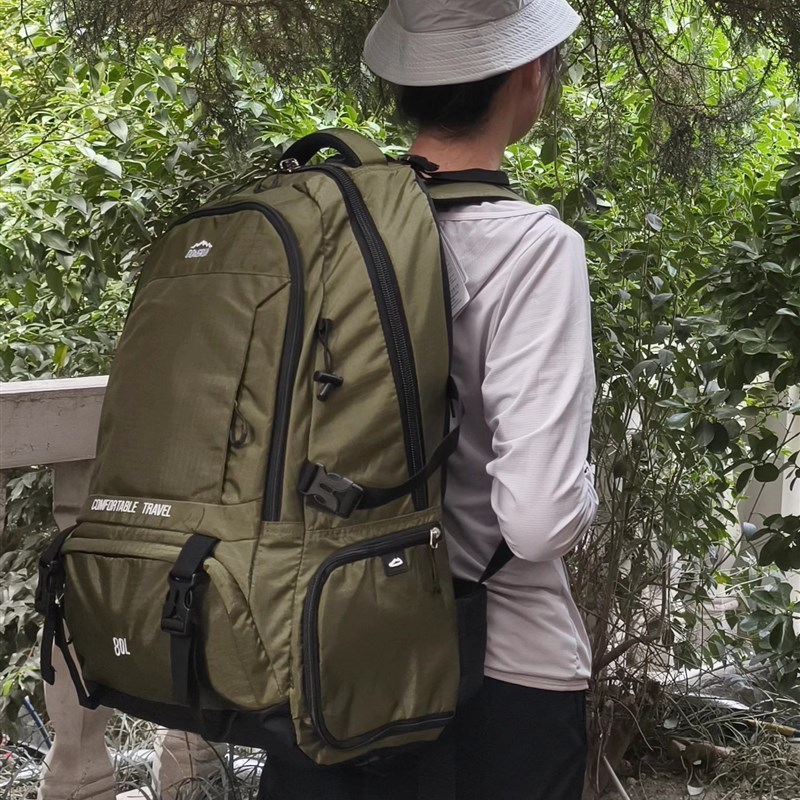 旅游背包大容量男80升出差户外登山背包L防水结实独立鞋仓行李包