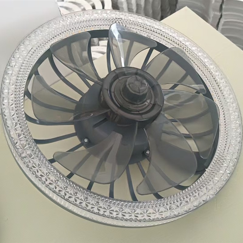 新款家用E27螺口风扇灯遥控无极调光卧室M家用简约一体吸顶风扇灯