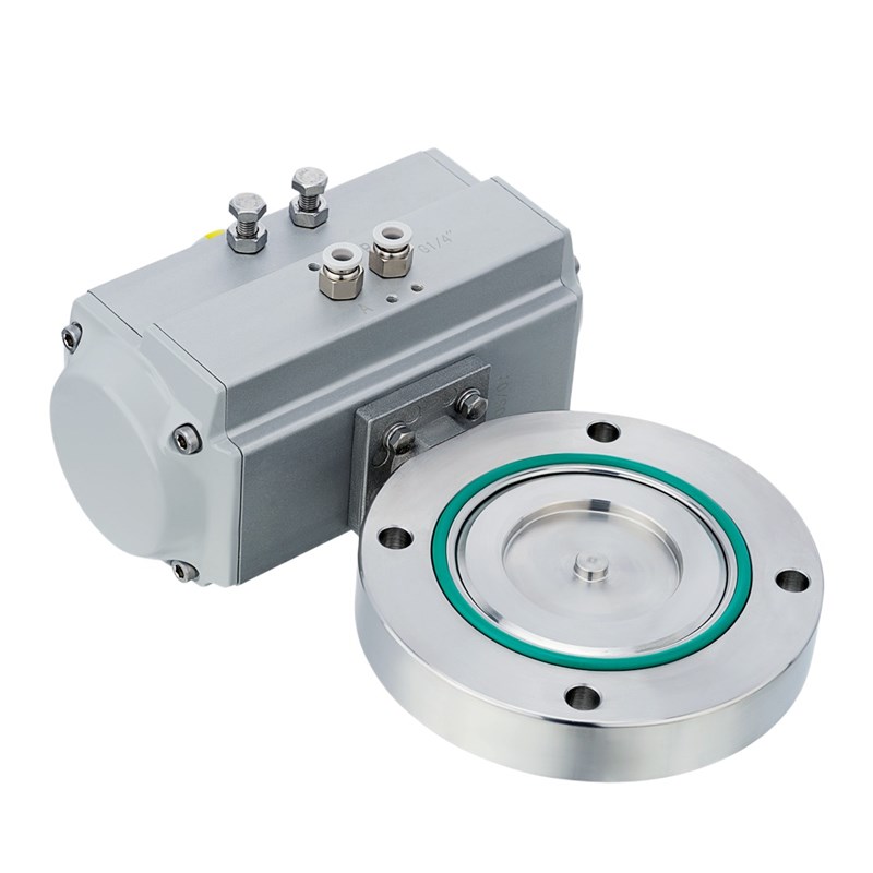 不锈钢气动真空蝶阀GmIQ高真空   开关  切断   调节304 弹簧复位