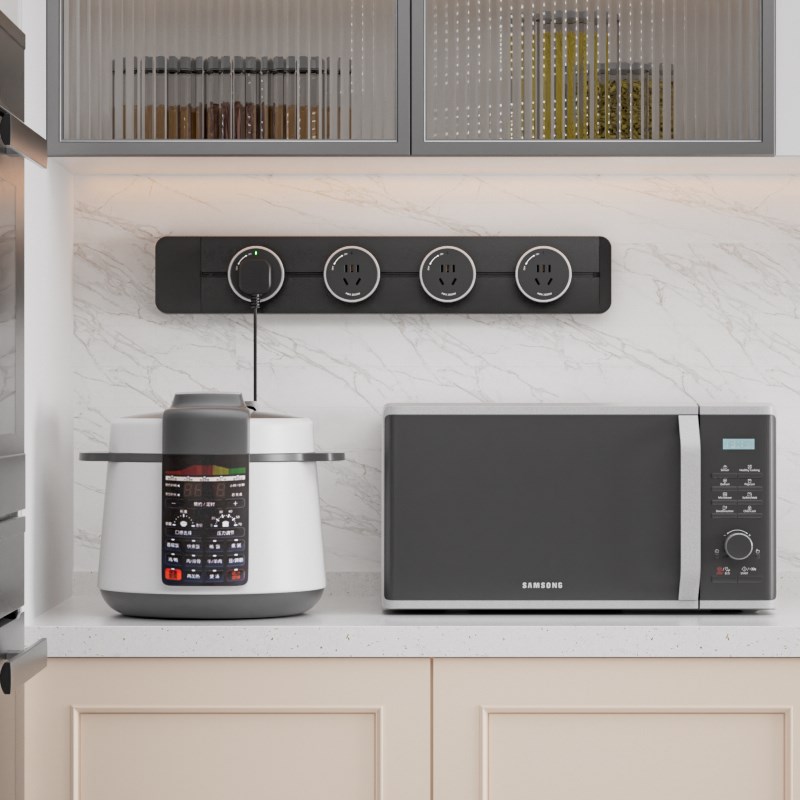 上海人民智能轨道插座带插头线超薄免接K线滑轨排插座明装免打孔