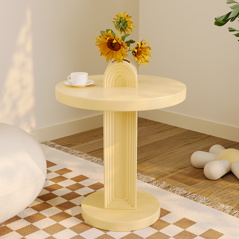 奶油风复古罗马柱茶几边几家用客厅沙G发旁落地摆件装饰品乔迁礼