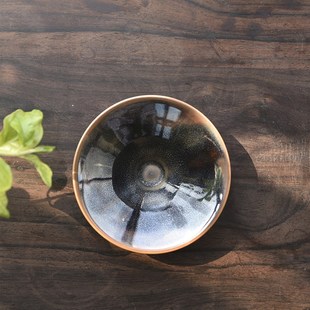 煮雪定瓷定州曲阳色釉全手黑定窑变茶器斗笠杯孤品盖碗定窑珍品