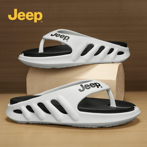 JEEP拖鞋男夏外穿2026新款男士运动凉拖鞋防滑夹拖厚底夹脚人字拖