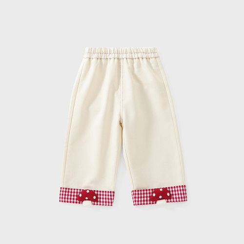 DUUDUU白色宝宝长裤2026新款儿童休闲裤洋气韩式风春秋季女童裤子