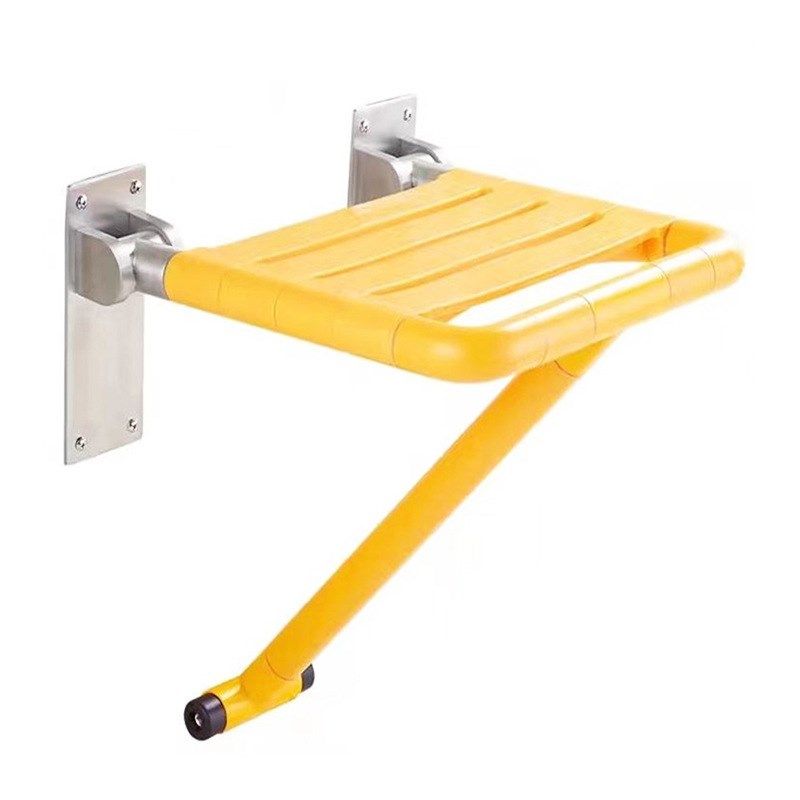 不锈钢无b障碍上翻折叠浴凳卫生间厕所壁挂式残疾人老人洗澡淋浴