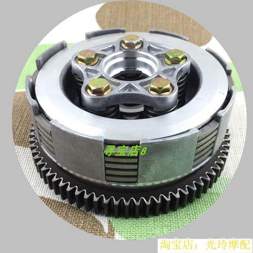 适用摩托车顶杆机CG125 珠江125钱江 WY三轮摩托车离合器总成73齿