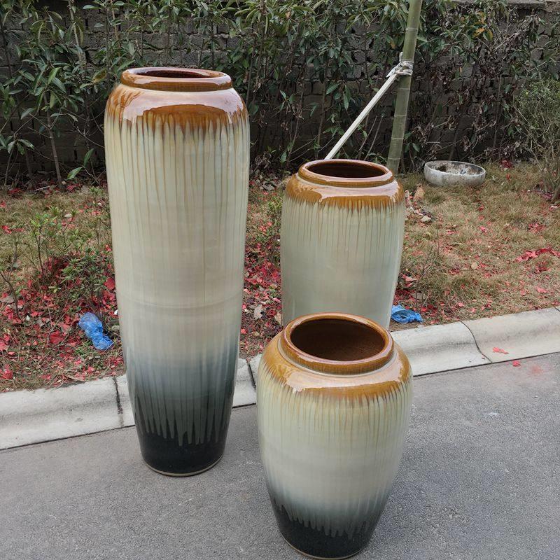 陶瓷花器北欧ins小花瓶复古干燥花插花装饰摆饰客厅中式粗陶罐水