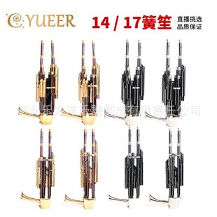 乐之洋笙乐器14簧17簧21簧初学专业扩音紫竹圆笙方笙乐器加键笙
