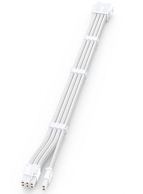 机箱主板8PINGPU6+2公母延长线白色编织网线18AWG线带理线梳电脑