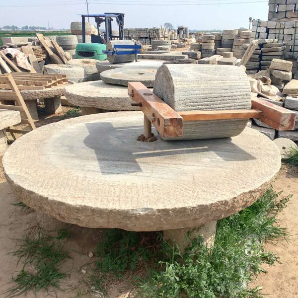 大碾盘旧物件园林景区摆件石磨盘造景电动碾子摆件农村老石碾子