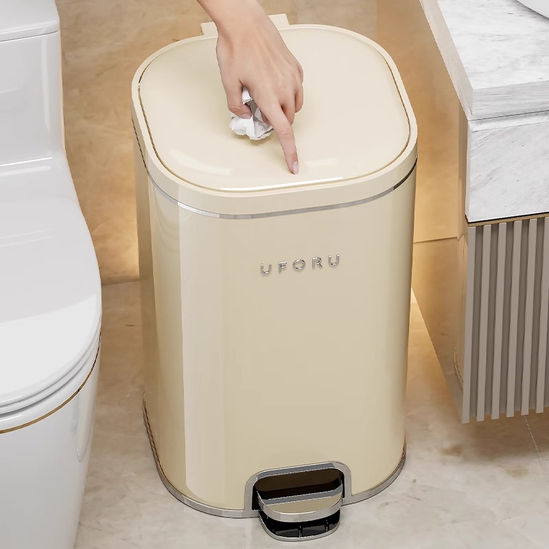 垃圾桶家用客厅新款带盖大容量脚踏式卫生间厕所纸篓办公室按压桶
