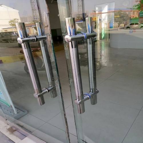 小拉手钢化玻璃门把手加厚款长1.2米孔距80可调70-108cm手把欧式