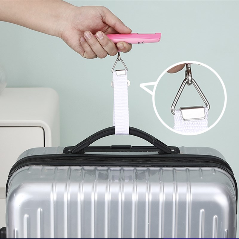 利快便携秤小号手提秤电子行李秤迷你旅行称0.05--50公斤可去皮秤