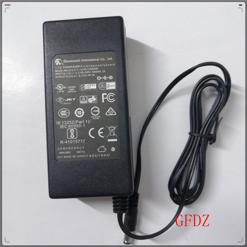 元宏原装12V3A电源适配器充电器变压器电源线 A140-1120300N