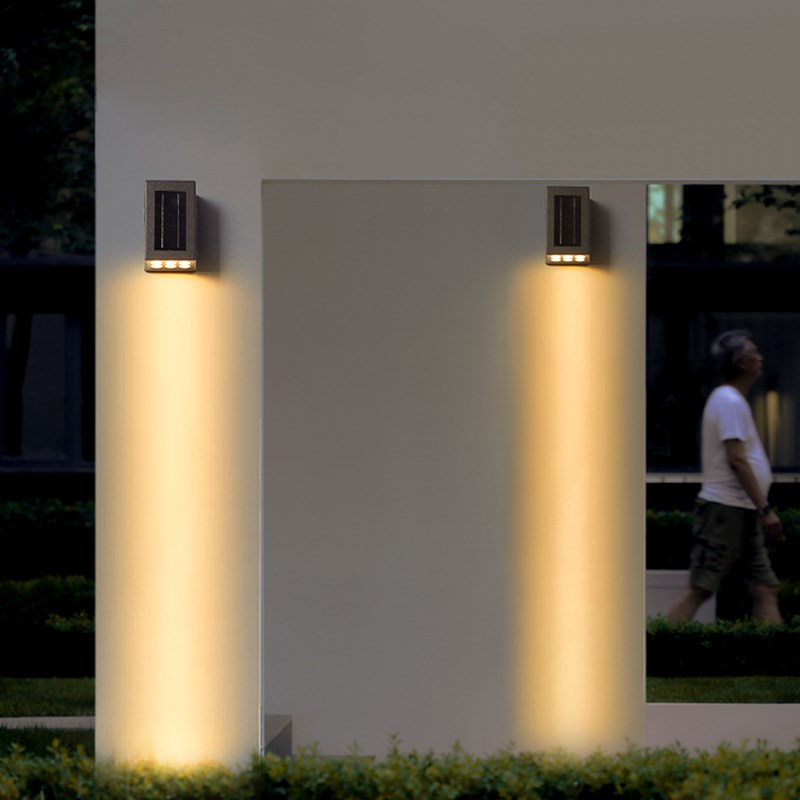 洗墙灯户外防水壁灯太阳能庭院灯别墅外墙灯室外柱子壁灯院子墙灯