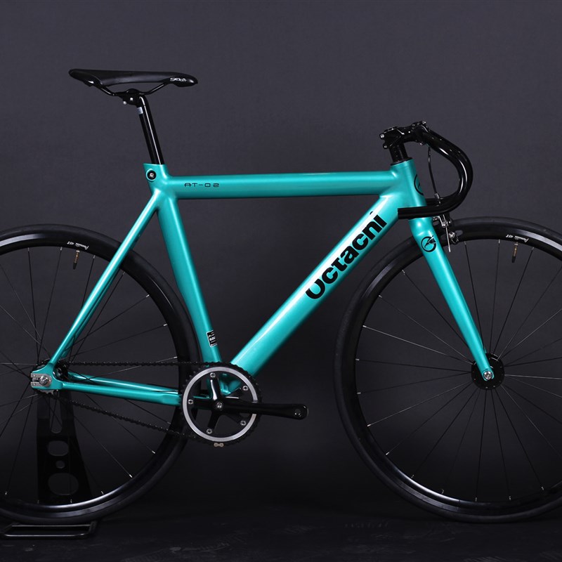 @自行车固定齿轮八霸vAt-02标准框架完整车绿色