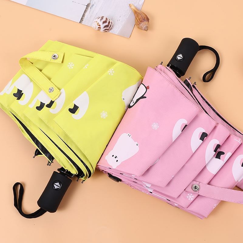 儿童伞超轻便上学雨伞可爱小学生遮阳卡通自动开合折叠按扣放书包