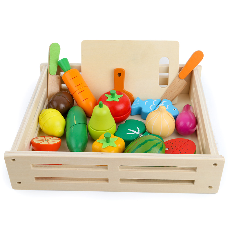 宝宝水果切切乐儿童仿真切蔬菜木制磁性套装组合男女孩过家家玩具