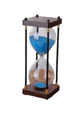 四方金属沙漏30/40/60分钟计时器简约金属沙漏摆件教师节礼品