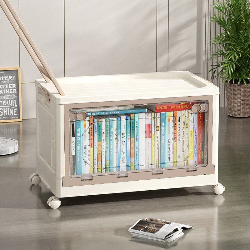 书箱收纳箱学生教室用带滑轮箱子宿舍高中生大容量折叠拉杆储物箱
