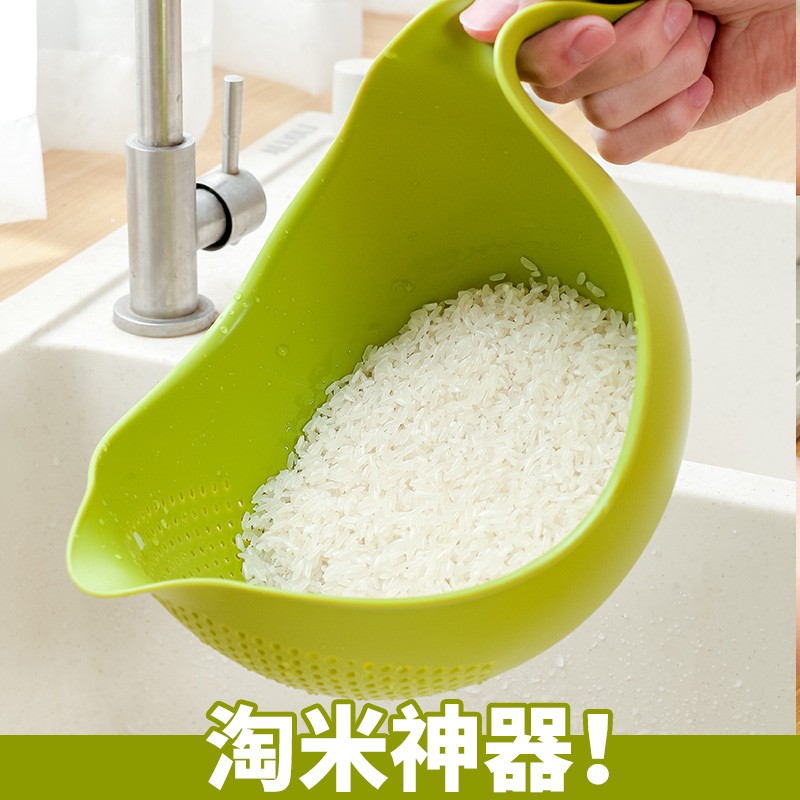 厨房沥水篮淘菜淘米篮家用滤水洗菜盆洗水果菜篮子客厅网红水果盘