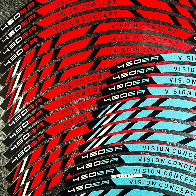 适用春风450SR改装轮毂贴装饰钢圈贴I花反光内圈贴纸轮圈防水贴画