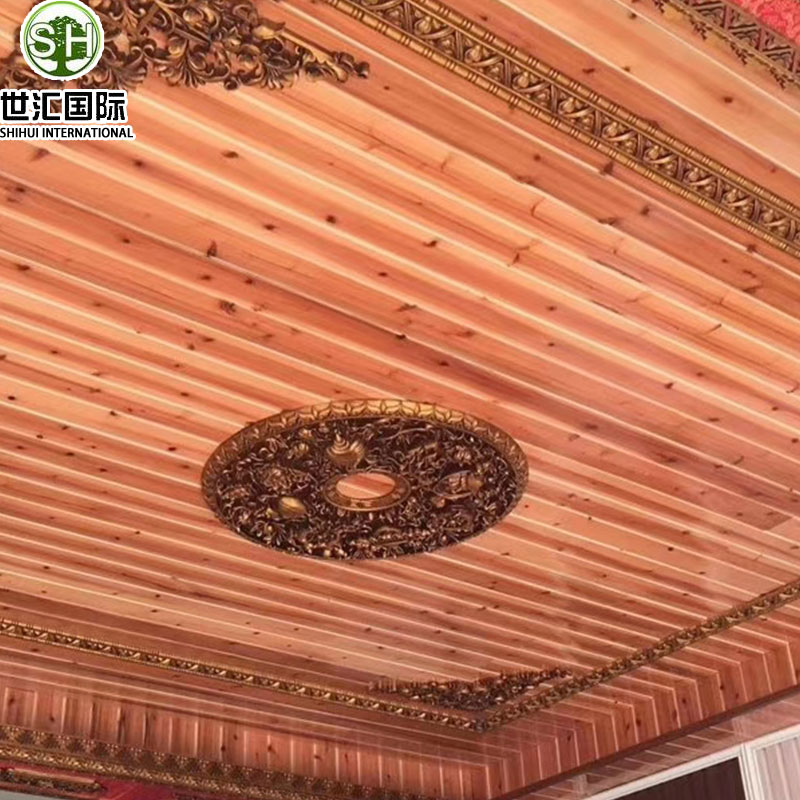 杉木扣板桑拿板沙木吊顶护墙板免漆实木室内阁楼木屋X阳台防腐板