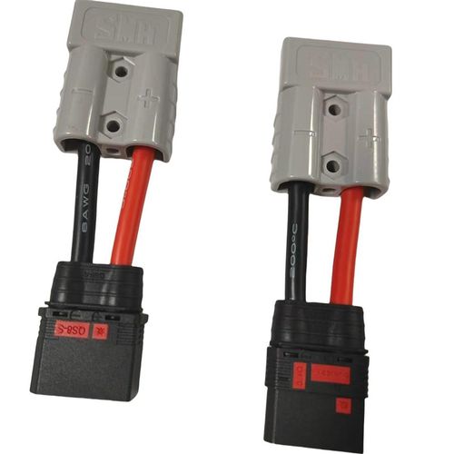 50A120A安德森插头转换QS8QS10电动车R电池充电线大功率线